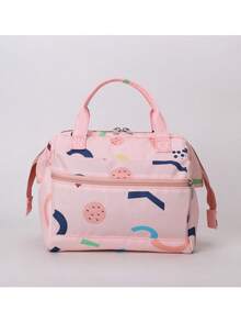 Nueva bolsa de pañales de maternidad de gran capacidad con bolsillos con aislamiento térmico para la conservación de la leche materna, bolso de mano portátil de papel de aluminio para exteriores - Multicolor - Ver 4