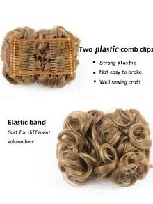 Moño corto rizado sintético - Multicolor - Ver 4