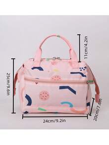 Nueva bolsa de pañales de maternidad de gran capacidad con bolsillos con aislamiento térmico para la conservación de la leche materna, bolso de mano portátil de papel de aluminio para exteriores - Multicolor - Ver 9