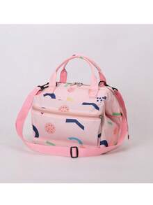 Nueva bolsa de pañales de maternidad de gran capacidad con bolsillos con aislamiento térmico para la conservación de la leche materna, bolso de mano portátil de papel de aluminio para exteriores - Multicolor - Ver 14