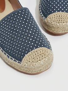 Styleloop Giày Slip On Espadrille tối giản dành cho nữ, Giày bệt ngoài trời thời trang - Màu xanh lam - Xem 4