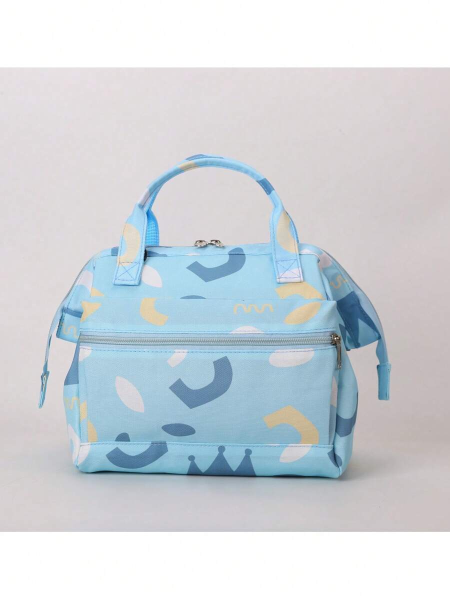 1 pieza Bolsa de pañales con patrón geométrico de gran capacidad - Multicolor - Ver 1