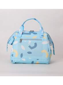 1 pieza Bolsa de pañales con patrón geométrico de gran capacidad - Multicolor - Ver 4