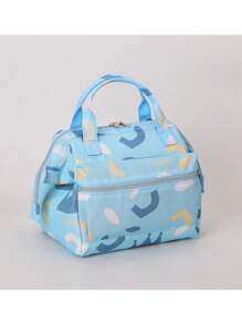 1 pieza Bolsa de pañales con patrón geométrico de gran capacidad - Multicolor - Ver 5