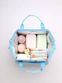 1 pieza Bolsa de pañales con patrón geométrico de gran capacidad - Multicolor - Ver 9