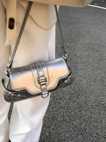 Kim loại Đồ trang trí khóa Cái túi Mốt Phong cách - Bạc - Xem 5