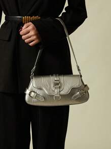 Kim loại Đồ trang trí khóa Cái túi Mốt Phong cách - Bạc - Xem 6