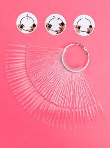 Stiletto Nail Tip Color Chart With Ring, 40pcs Nail Swatch Sticks Display Practice Nails Tips for Acrylic Nails - Multicolor - View 2