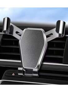 1入黑色汽車手機架手機汽車重力架可夾在汽車風口實色汽車風口手機架 - 黑色 - 查看 2