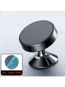 1 giá đỡ điện thoại từ tính có thể xoay 360 độ trên ô tô có tấm kim loại - màu đen - Xem 3
