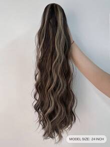 Phần mở rộng tóc tổng hợp đuôi ngựa sóng cơ thể dài - Nhiều màu - Xem 2