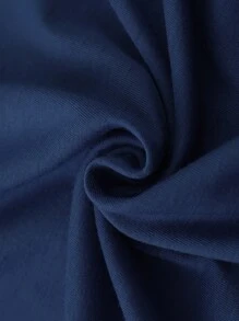 Manfinity Homme Men Deer & Slogan Graphic Tee - Navy Blue - View 4