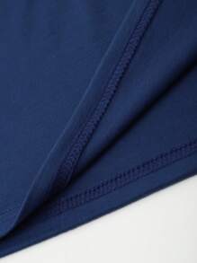 Manfinity Homme Men Deer & Slogan Graphic Tee - Navy Blue - View 5