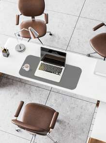 1入組素色PU皮革鼠標墊 - 深灰色 - 查看 5