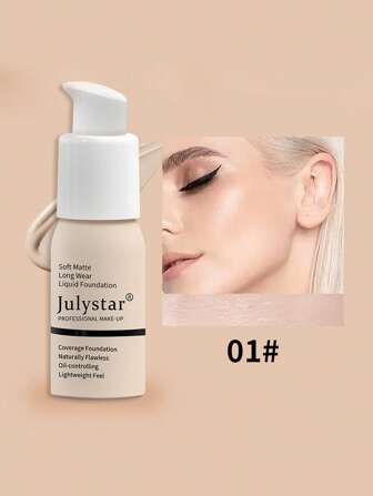 Julystar 控油粉底液30ml長效自然無瑕輕盈粉底