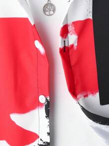 SHEIN 青少年男孩拼色襯衫和短褲套裝 - 彩色 - 查看 4