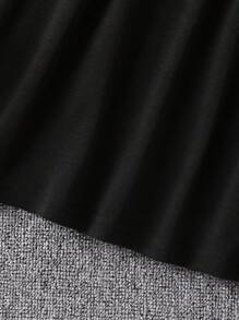 SHEIN Verano 2 piezas/set vestido tipo pareo para niñas pequeñas con tirantes finos + ropa de protección solar - Blanco y Negro - Ver 4