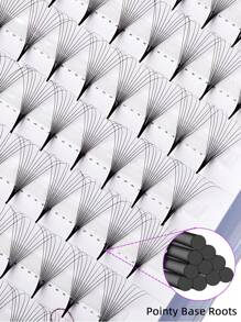 10D Premade Fans Eyelash Cluster Pointy Base Fan Lash 120 Fans 8-15mm Mixed Length - Black - View 6