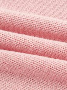 ROMWE Kawaii Top de punto con patrón de fresa - Rosa - Ver 3