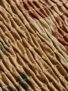 ROMWE Hippie In chắp vá Nếp uốn Viền khăn tay Váy Dây - Nhiều màu - Xem 3