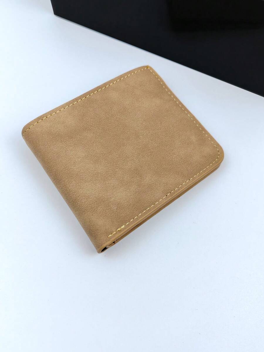 Ví ngắn thời trang gấp ba lần màu nâu - màu nâu - Xem 1