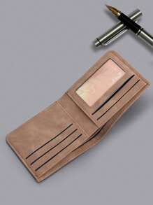 Ví ngắn thời trang gấp ba lần màu nâu - màu nâu - Xem 3