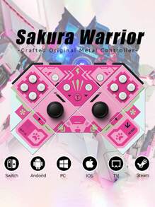 爪子圖案遊戲控制器 - 粉色 - 查看 3