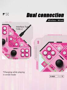 爪子圖案遊戲控制器 - 粉色 - 查看 10