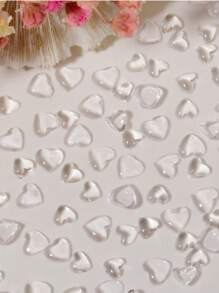 心形设计美甲饰品，1 件装冰透明水晶指甲宝石多形状美甲装饰美甲配件适用于丙烯酸指甲 DIY 美甲用品 - 彩色 - 查看 3