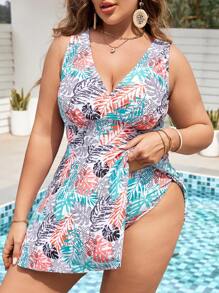 Swim Lushoire 大码热带印花比基尼夏日海滩 - 彩色 - 查看 1