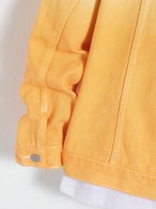 Manfinity 男士棉漸層翻蓋口袋牛仔夾克不帶T恤 - 彩色 - 查看 5