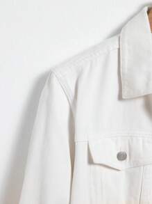 Manfinity 男士棉漸層翻蓋口袋牛仔夾克不帶T恤 - 彩色 - 查看 7