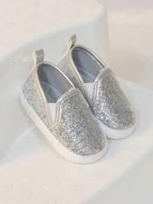 Giày lười thời trang đính sequin cho bé trai dùng ngoài trời - Bạc - Xem 3