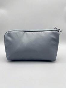 Letter Patch Túi kỹ thuật số màu xám có dây kéo Hộp đựng phụ kiện điện tử để đi du lịch - Xám - Xem 3