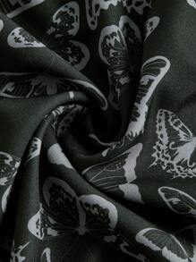 Sam Rose Studio Allover Butterfly Print Asymmetrical Hem Cami Dress - Black - View 3