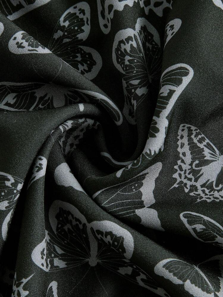 Sam Rose Studio Allover Butterfly Print Asymmetrical Hem Cami Dress - Black - View 3