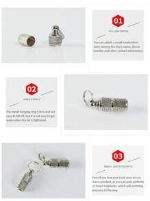 1pc Pet ID Pendant - Silver - View 7