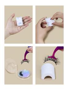 Glamlash 10pcs Glueless Fake Eyelashes Self Adhesive Strip Line Waterproof Reusable - White - View 3