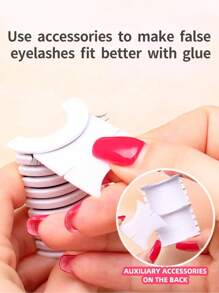 Glamlash 10pcs Glueless Fake Eyelashes Self Adhesive Strip Line Waterproof Reusable - White - View 6