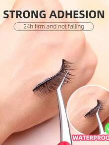 Glamlash 10pcs Glueless Fake Eyelashes Self Adhesive Strip Line Waterproof Reusable - White - View 7