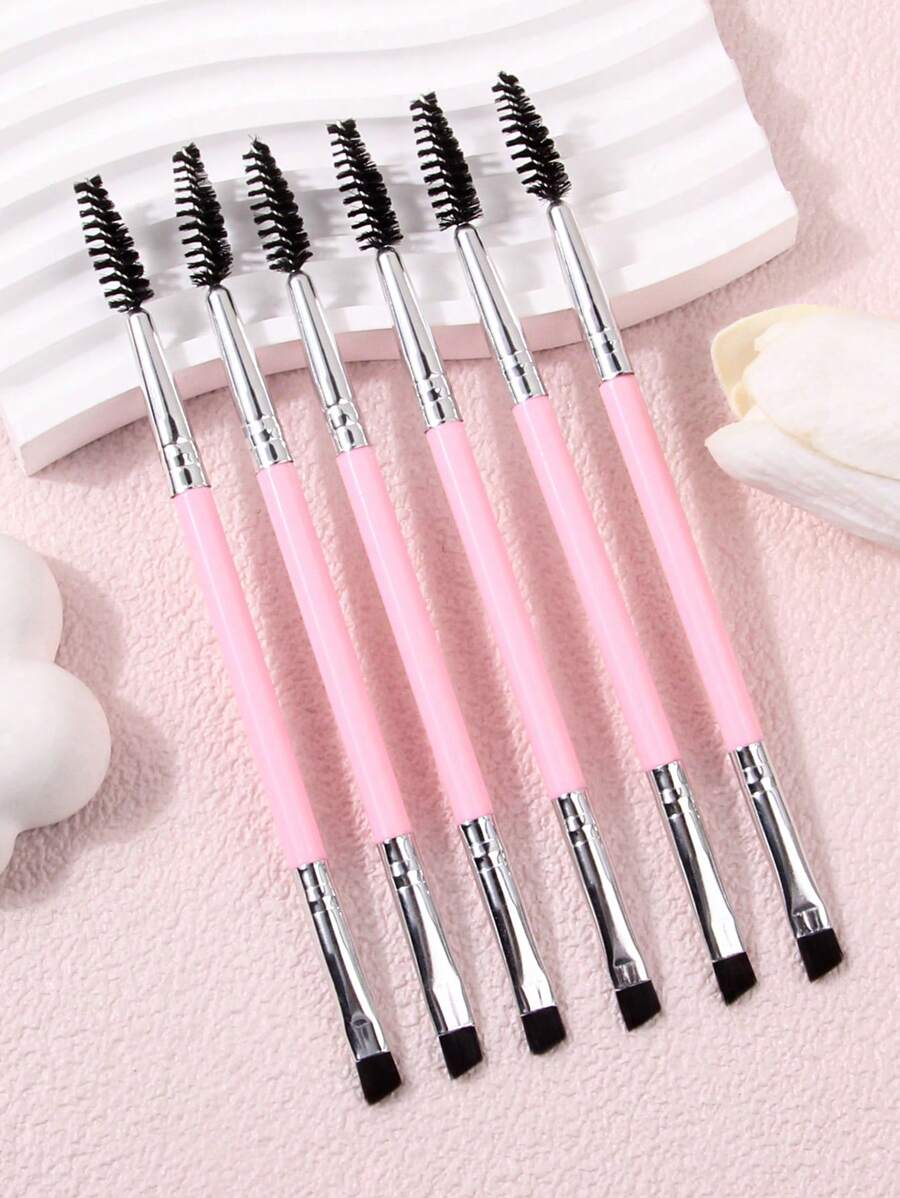 6pcs Large Eye Makeup Brushes Set With Plastic Handle, Double-Sided Spiral Eyebrow Comb, Thin Eyeliner Brush,Brush Set,Makeup Brush Kit,Make Up Brush Set,Make Up Set Complete,Makeup Brush Set,Complete Makeup Kit,Brush Kit,Brushes Makeup Set,Makeup Gift Set,Set,Giveaways,Professional Makeup Brushes,Complete Makeup Set