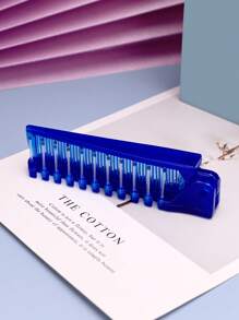 Peine plegable, 1 pieza Peine para el cabello plegable para niños Peine alisador Peine para peinar Peine de dientes densos Peine para desenredar el cabello - Azul - Ver 7