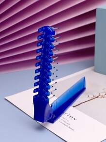 Peine plegable, 1 pieza Peine para el cabello plegable para niños Peine alisador Peine para peinar Peine de dientes densos Peine para desenredar el cabello - Azul - Ver 9