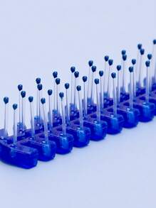 Peine plegable, 1 pieza Peine para el cabello plegable para niños Peine alisador Peine para peinar Peine de dientes densos Peine para desenredar el cabello - Azul - Ver 12