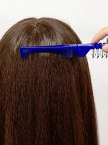 Peine plegable, 1 pieza Peine para el cabello plegable para niños Peine alisador Peine para peinar Peine de dientes densos Peine para desenredar el cabello - Azul - Ver 15