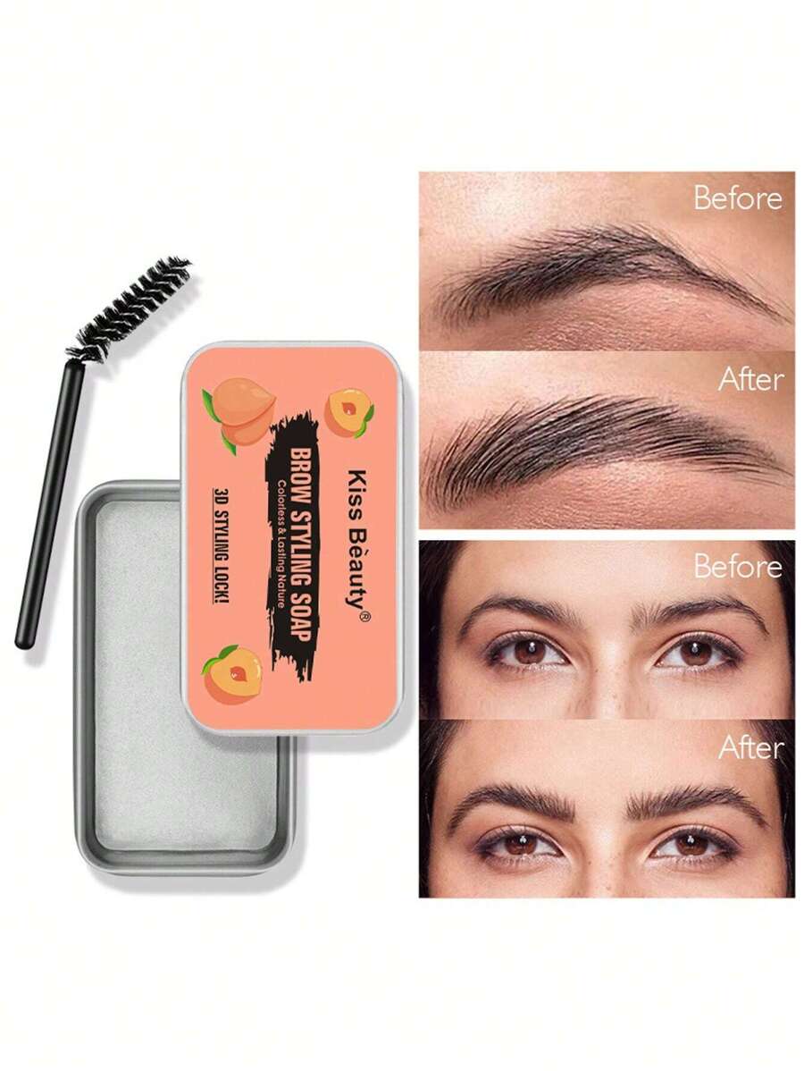 Jabón para peinar cejas, producto incoloro y duradero para fijar cejas, transparente, refrescante, duradero y natural para dar forma a las cejas