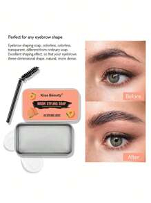 Jabón para peinar cejas, producto incoloro y duradero para fijar cejas, transparente, refrescante, duradero y natural para dar forma a las cejas