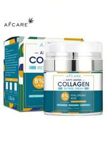 膠原視黃醇奶油,抗衰玻尿酸面部奶油滋潤和平滑皮膚適用於日常使用 - 白色 - 查看 1