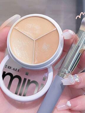 DIKALU สามสี ครีม คอนซีลเลอร์ , 1 ชิ้น ทนทาน กันน้ำ แต่งหน้า ผลิตภัณฑ์ ปกปิดสูงสุด คอนซีลเลอร์
