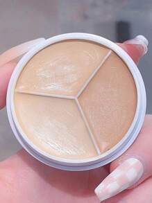 DIKALU 三色奶油遮瑕,1入組持久防水臉部化妝產品強力遮瑕遮瑕